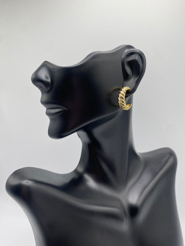 Croissant Dome Earrings - PureJoy LLC